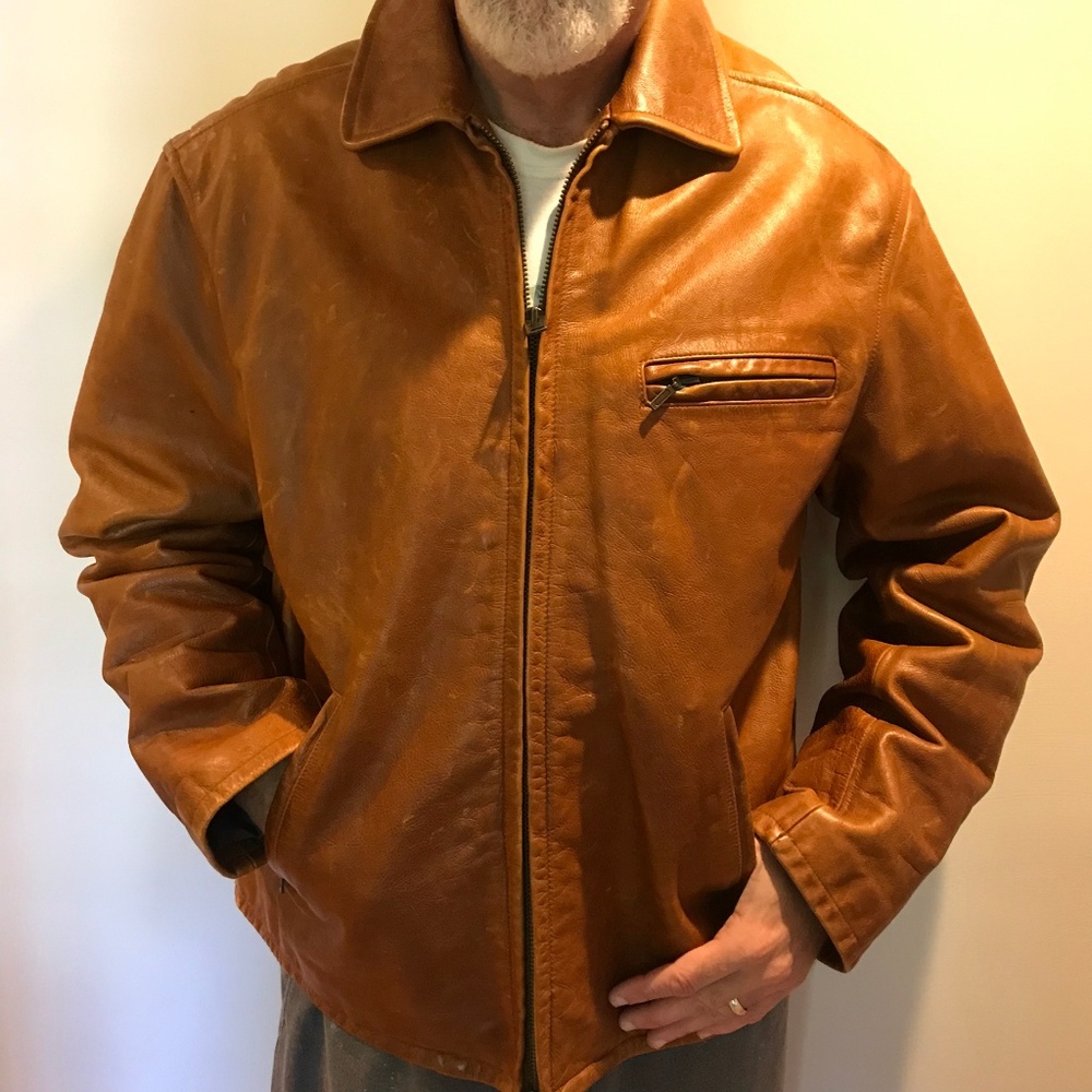 Filson Leather Halsey Jacket - Men's Size Large